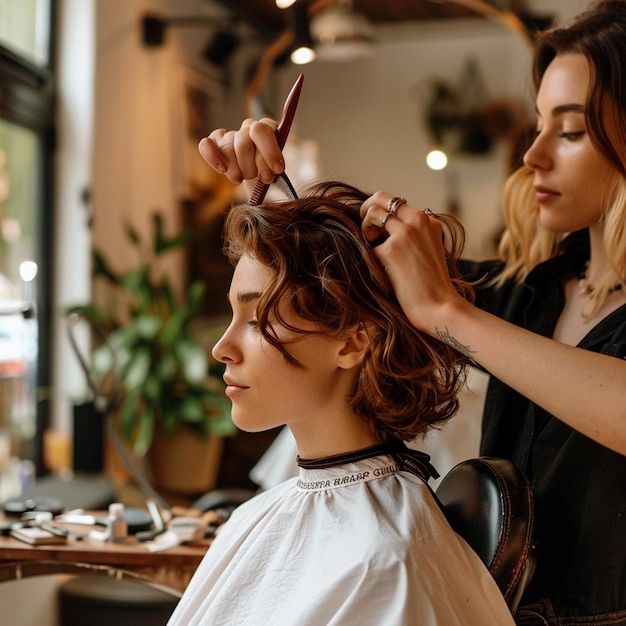 Women's haircut service at North Style Salon